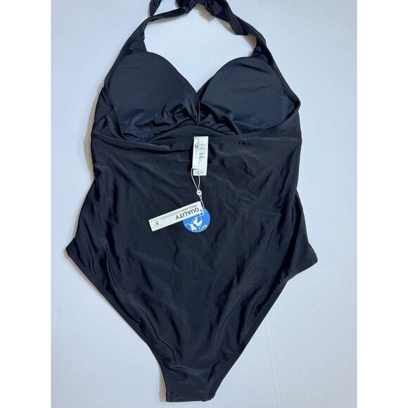 CUPSHE Swimsuit Women's One Piece V Neck Twist Front Adjustable Straps Size 1X - Picture 4 of 4